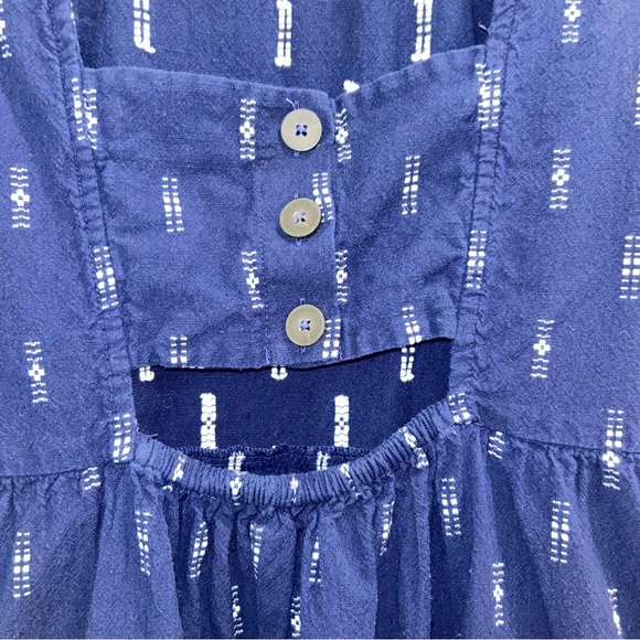 Madewell  Navy Blue Embroidered Sleeveless Midi Dress - Picture 6 of 6